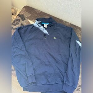 COPY - Navy Lacoste Quartzip Crewneck